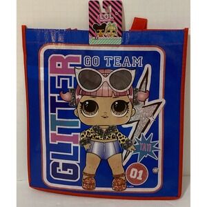 LOL Surprise Go Team Glitter Reusable Tote Bag Blue Red MGA 302196 New